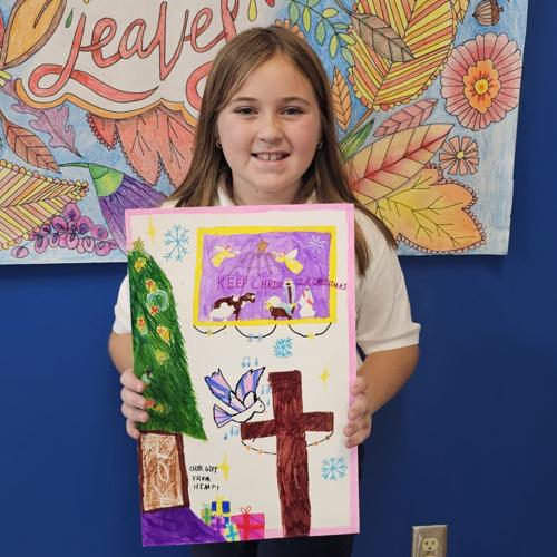3rd-4th grade winner of "Keep Christ in Christmas" contest