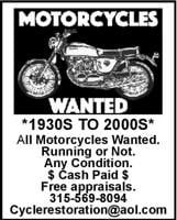 ALL MOTORCYCLES WANTED