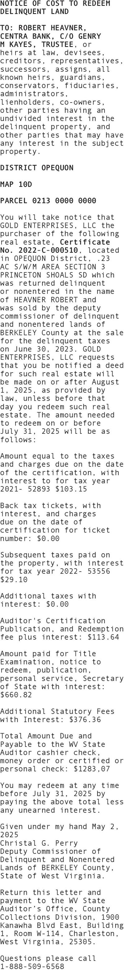 Certificate No. 2022-C-000510